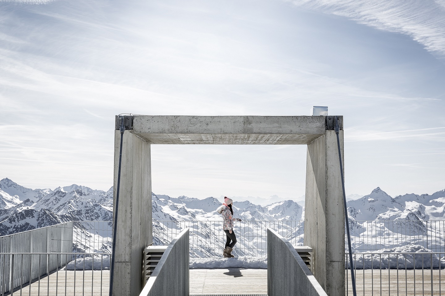 Aussicht vom Ice Q in Sölden über die Ötztaler Berge