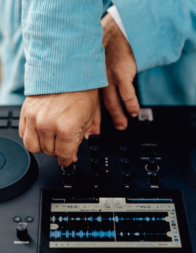 DJ Harvey Miller at a mountain wedding