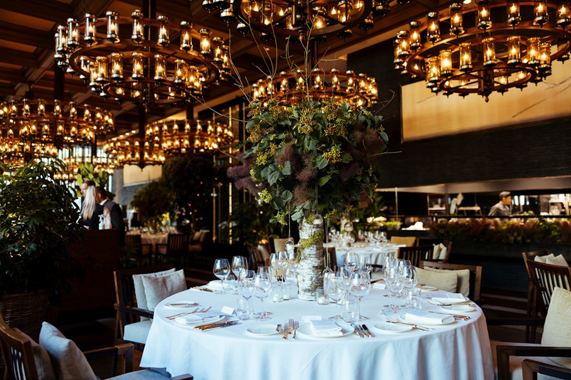 Restaurant in einem Luxushotel in der Schweiz