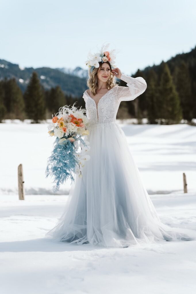 Wintershooting in den Bergen - Hochzeit im Winter, Ronja Weddings