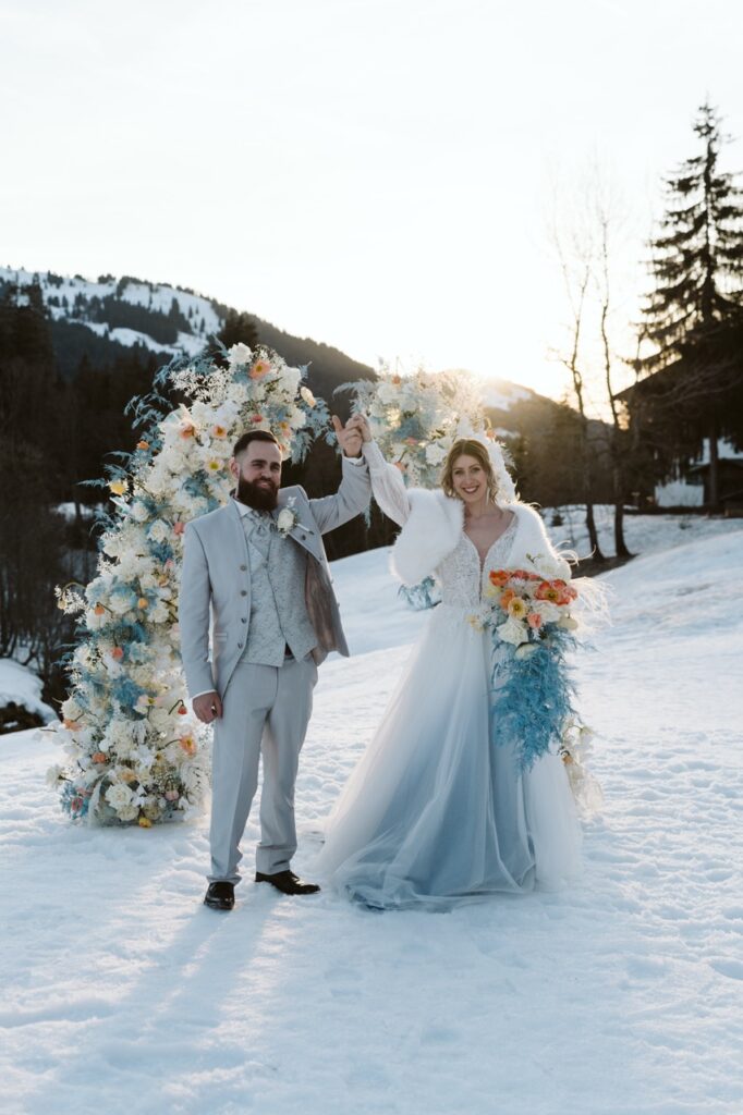 Fotografische Begleitung - Im Winter heiraten in Österreich, Berghochzeit