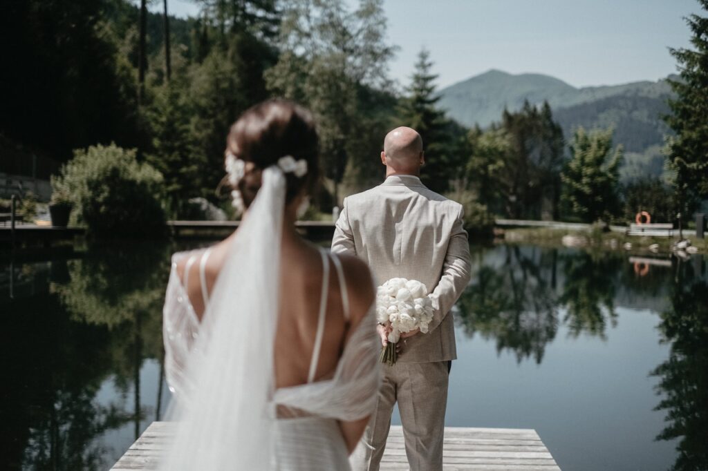 Fotografische Begleitung - Hochzeitsshooting für Berghochzeit in Österreich, Paarshooting