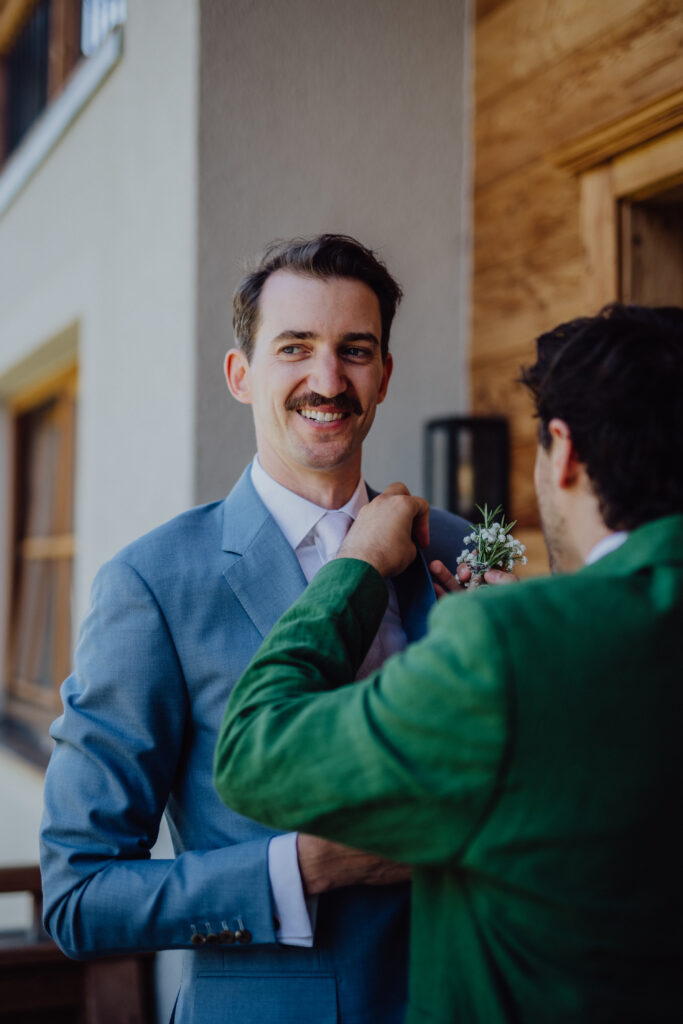 Destination Wedding in den Bergen, Getting Ready - Berghochzeit