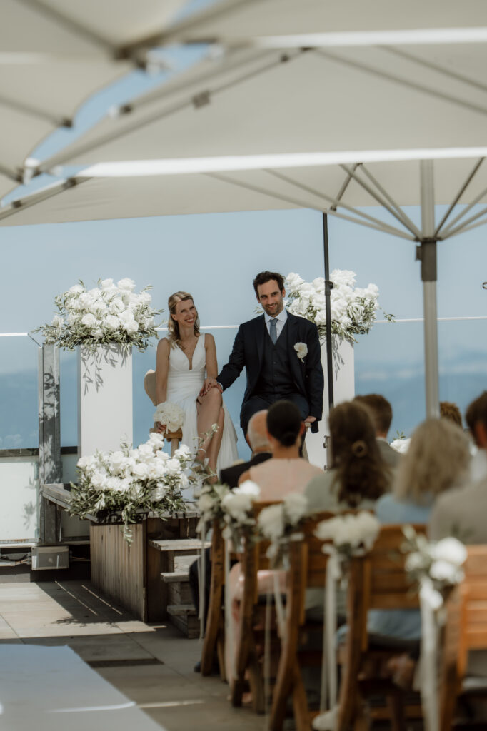 Freie Trauung auf der Dachterasse, Hochzeit in den Bergen, Kaiserlounge